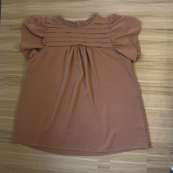 Love Tops - Love Ruffled Brown Top